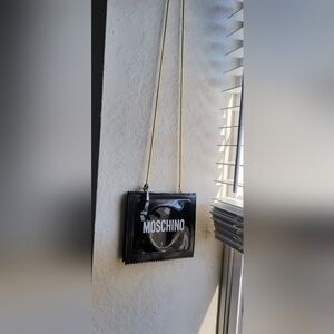 Moschino Black and Gold Crossbody Bag